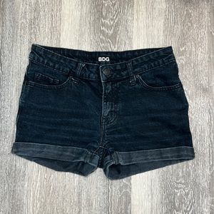 BDG Black Denim Shorts Mid Rise Alexa 5 Pocket Shortie 27W